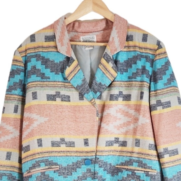 Vintage Bill Blass Western Blazer Jacket Size Medium - Picture 3 of 7